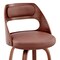 Armen Living Julius 26" Brown Faux Leather and Walnut Wood Bar Stool LCJUBAWABR26 - alternate 7